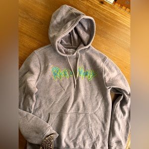 Barely worn Rick and Morty grey hoodie size small